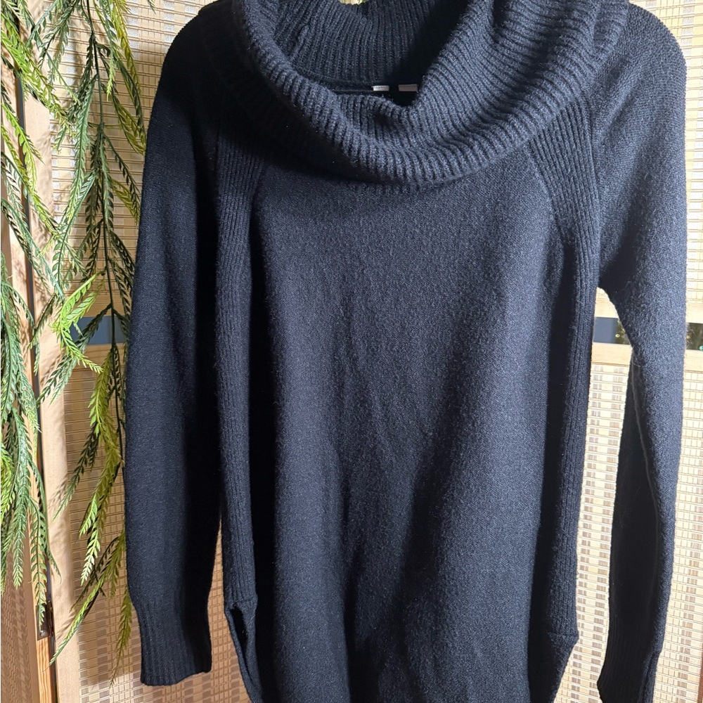 Moth by Anthropology Black Cowl Neck Sweater